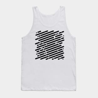 Black diagonal lines for the purist Tank Top